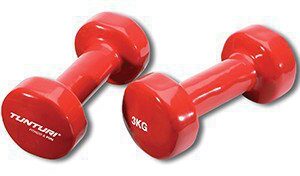 Činka aerobic 2 x 3 kg TUNTURI Vinyl červená